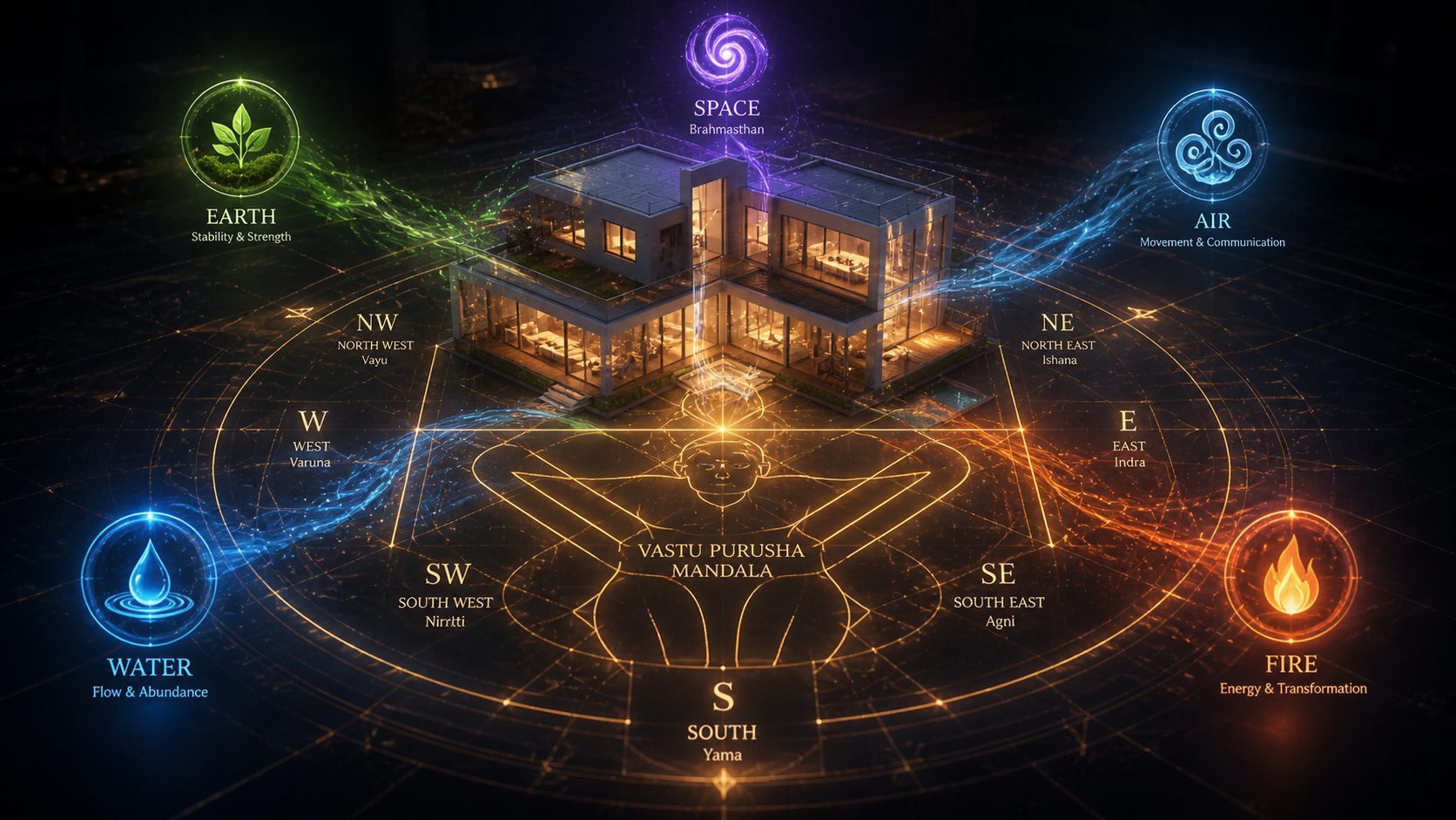 Vastu Shastra Five Elements Directions Home Layout